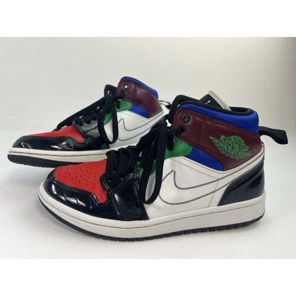 Nike Air Jordan 1 Mid SE Women's Size 7 Black White University Red DB5454-001